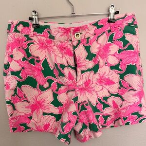 Lilly Pulitzer Hot Pink & Kelly Green Floral Shorts
